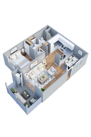 540 s.f. floor plan