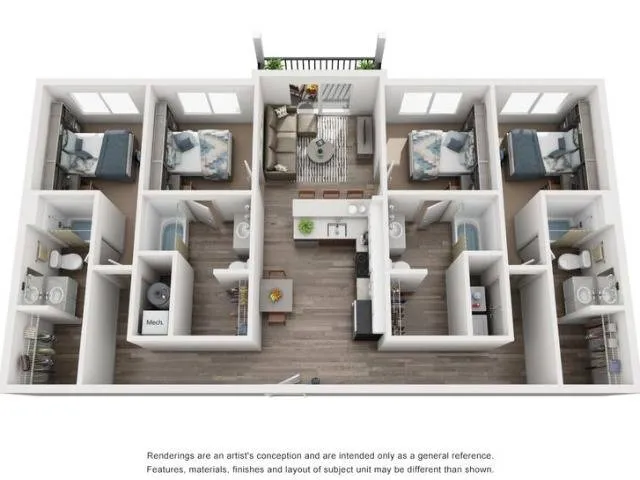 B2: 4 Bed / 4 Bath