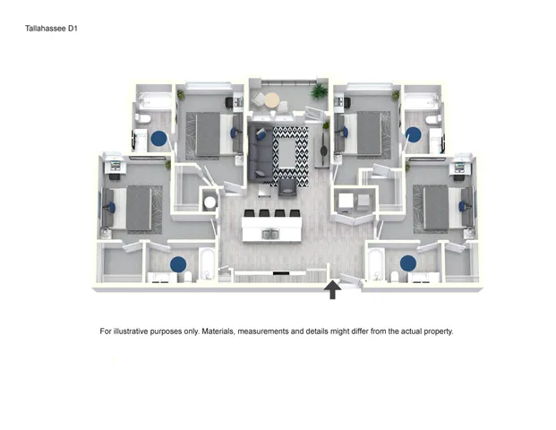 D1: 4 Bed / 4 Bath