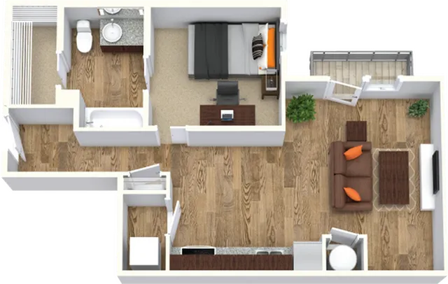 1 Bed - 1 Bath
