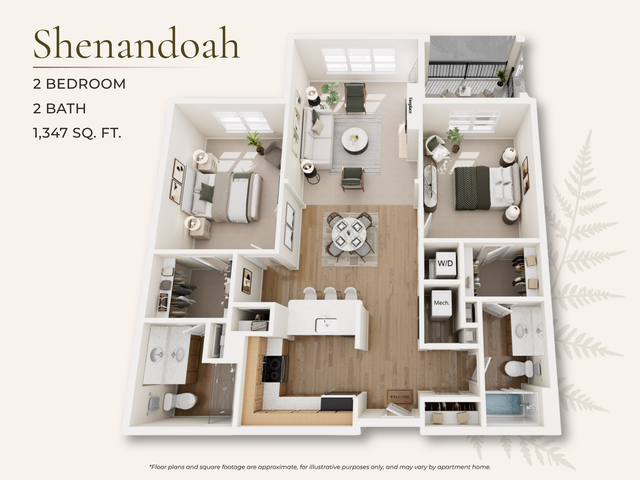 Discover the Shenandoah, a 2 bed 2 bath apartment in Midlothian. Enjoy a modern lifestyle with unique amenities. Schedule your tour today!