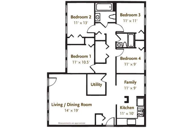 4 Bedroom garden
