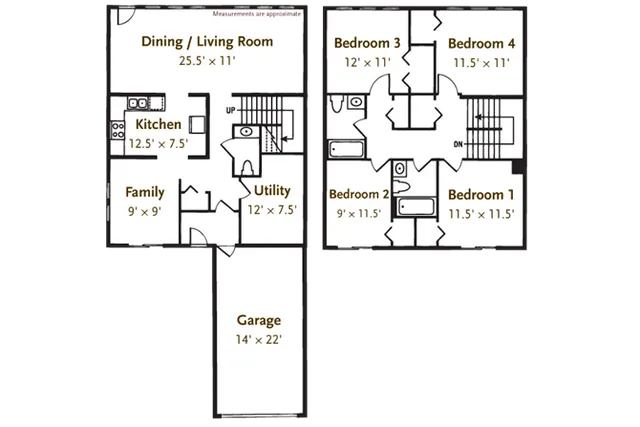4 bed 2.5 bath