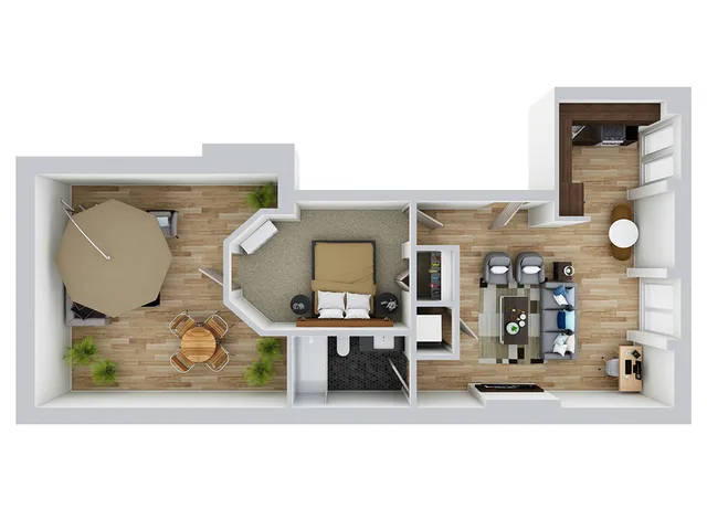 unit 2a 1 bed 1 bath