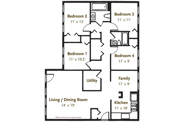 4 Bed 2 Bath