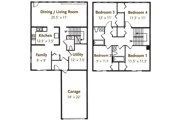 4 bed 2.5 bath