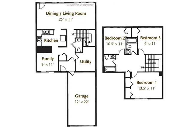 3 bed 2.5 bath