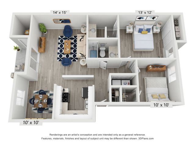 Two Bedroom Two Bathroom