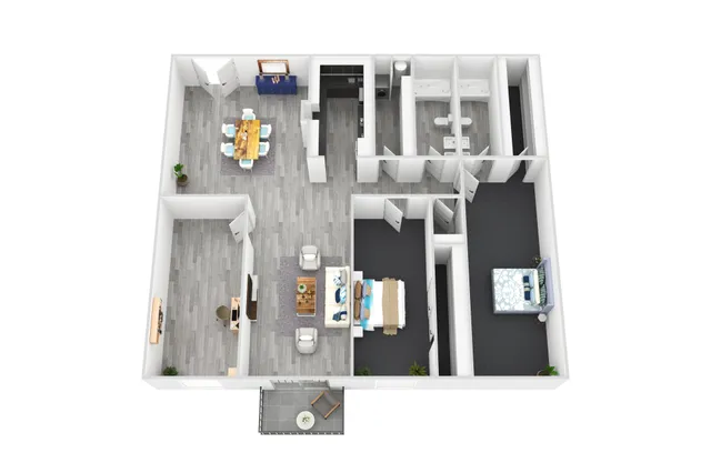 Langdon 2x2 With Den Floor Plan