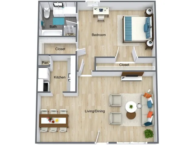 1 Bed - 1 Bath