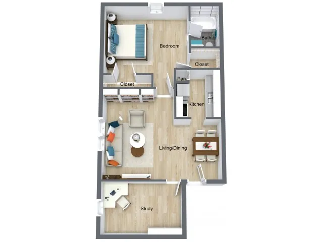 2 Bed - 1 Bath
