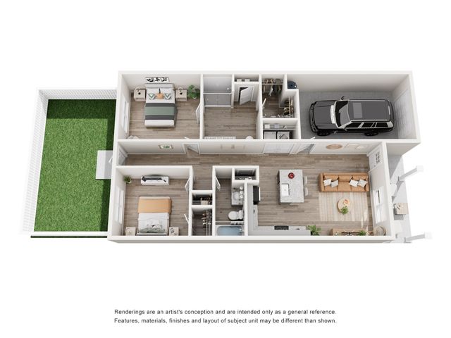 Creekside Cottages - Two-Bedroom Floorplan