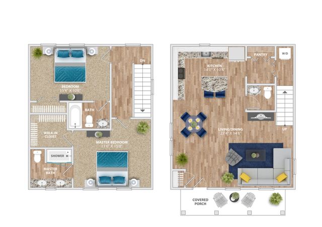 Argent Cottages - Two-Story Floorplan