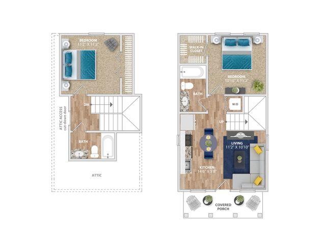 Argent Cottages - Two-Story Floorplan