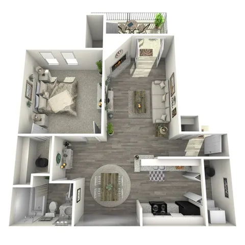 1 Bedroom  | 1  Bath | 806  SQFT