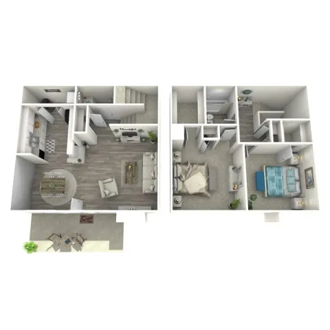 2 Bedroom  | 1.5  Bath | 1165  SQFT