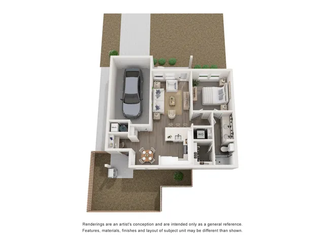 1x1 746 sq.ft. Patio Home