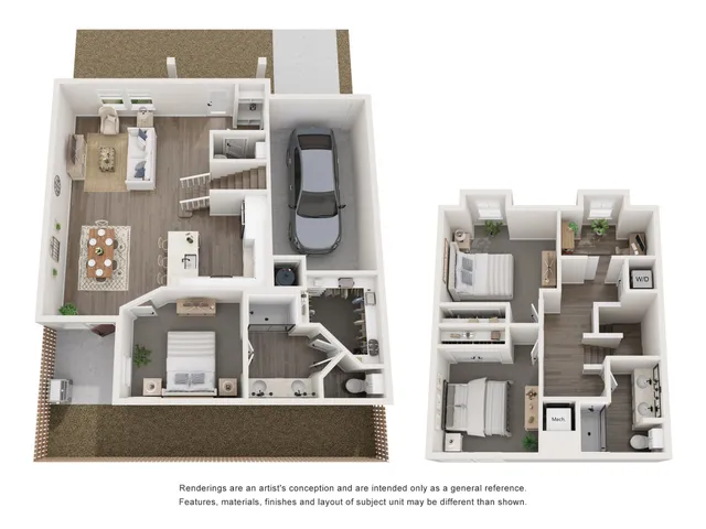 3.5 bath Ranch Home 1601 sqft