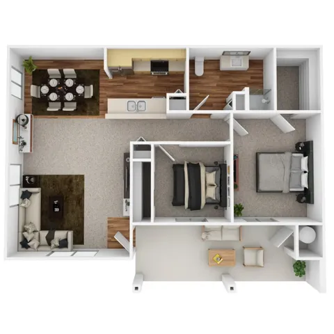2 Bedroom 1 Bath 914sqft