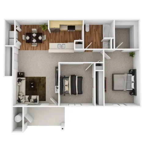 2 Bedroom 1 Bath 928
