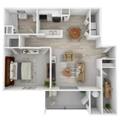 One Bed With Den One Bath