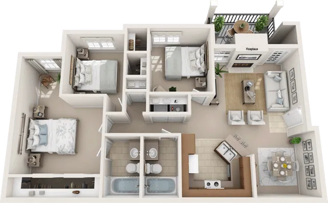 BD-3-BA-2-SQFT-1156
