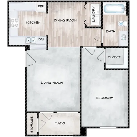 One Bed One Bath