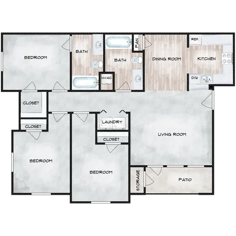 Three Bed Two Bath