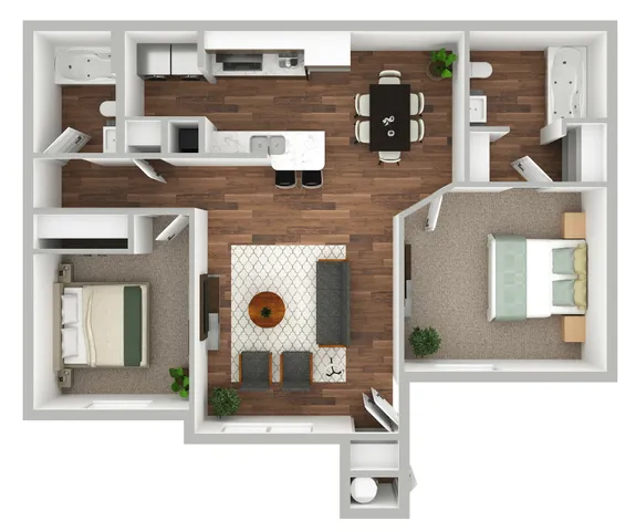 Two Bed, Two Bath