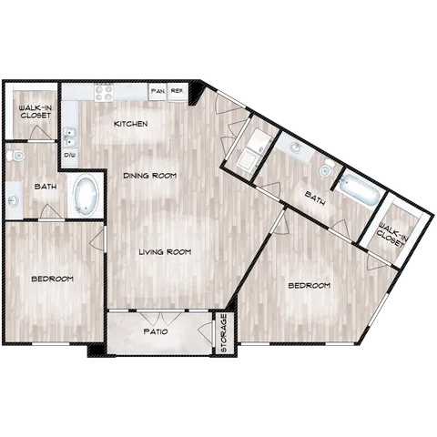 Two Bed Two Bath