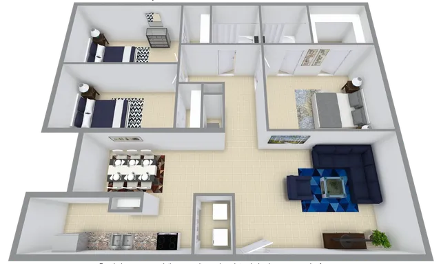 Florence 3 Bed 2 Bath 1224 Sq Ft