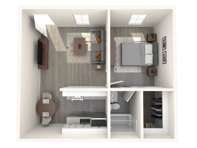1 Bedroom | 1 Bathroom | 550 Sq Ft