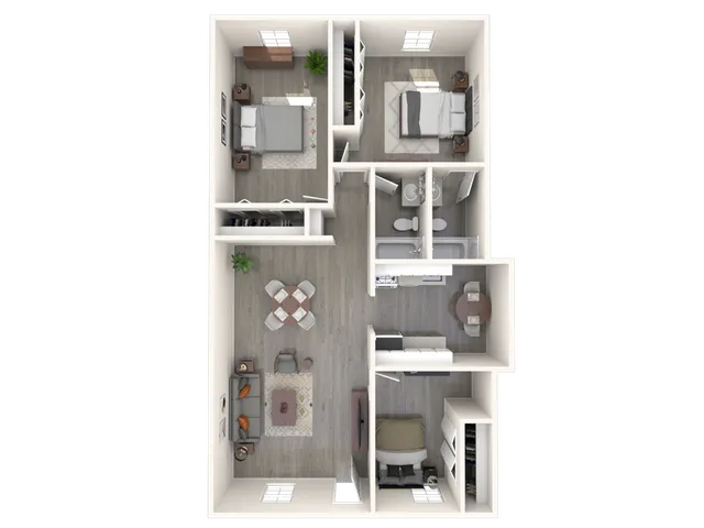 3 Bedroom | 2 Bathrooms | 1162  Sq Ft
