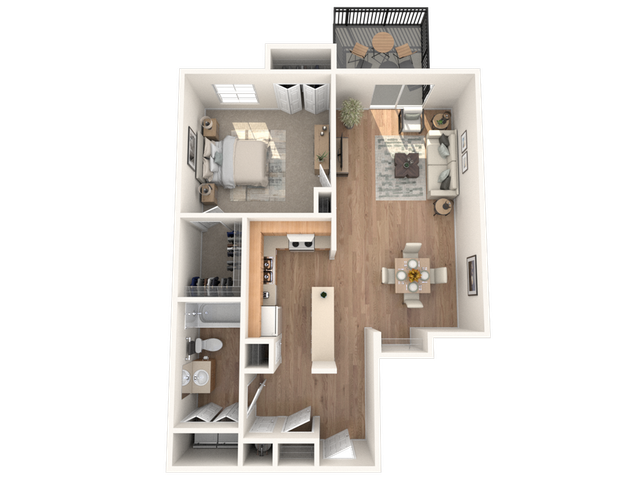 1 Bed, 1 Bath, 650 SqFt