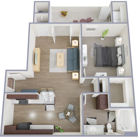 A2 | 1 bd | 1 bath | 735 sq ft