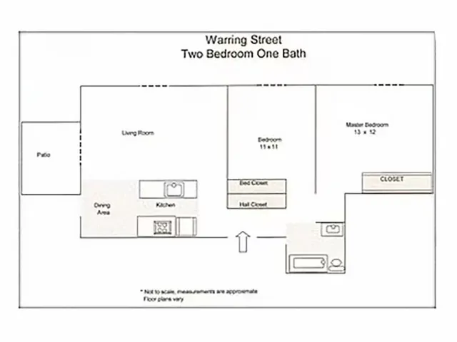 Two Bed, One Bath