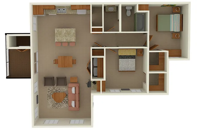 Pecos Vista B1 Two Bedroom