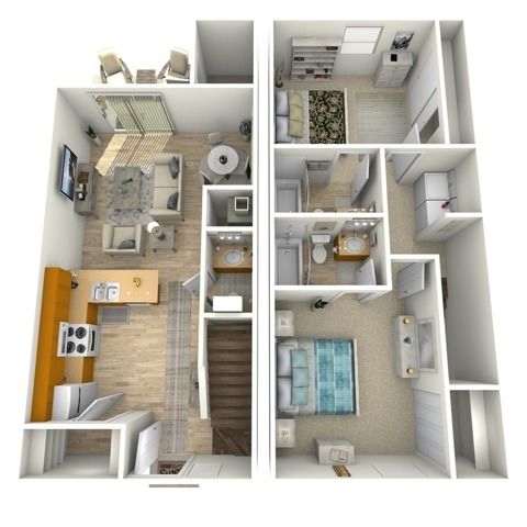 Reserve Townhomes 2 Bedroom 2.5 Bathroom
