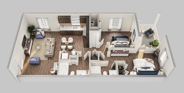 2 Bedroom Floor Plan
