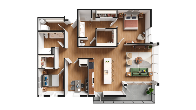 2BR + Den - A