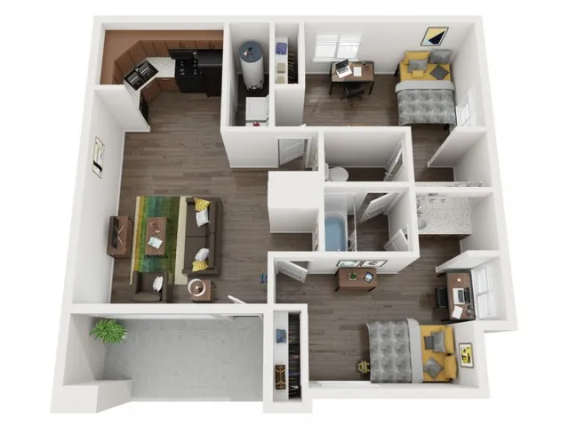 B1 2 Bedroom | The Preserve at Tuscaloosa | UA Off Campus Housing