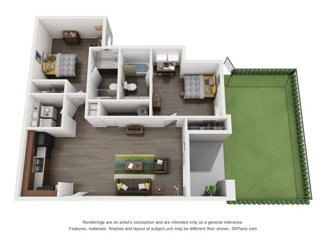 B2 2 Bedroom | The Preserve at Tuscaloosa | Tuscaloosa Apartments