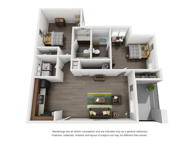 B2 2 Bedroom | The Preserve at Tuscaloosa | Tuscaloosa Apartments