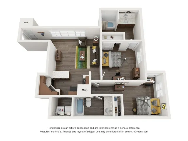 B4 2 Bedroom | The Preserve at Tuscaloosa | Tuscaloosa Apartments