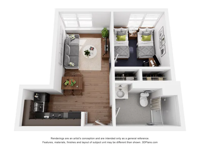 A3 Floor Plan | University Plaza  | Student Apartments in DeKalb IL