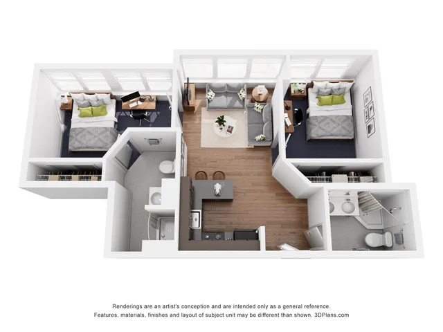 B3 Floor Plan | University Plaza  | NIU Off Campus Apartments