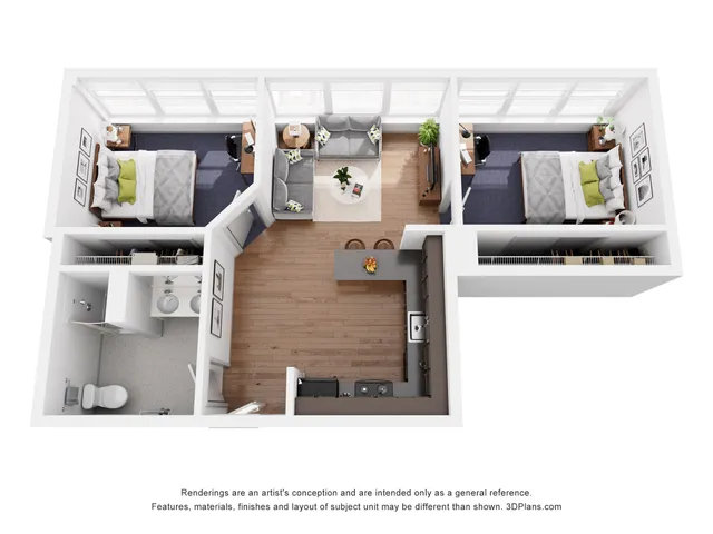 B4 Floor Plan | University Plaza  | NIU Apartments