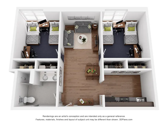 B5 Floor Plan | University Plaza  | NIU Apartments