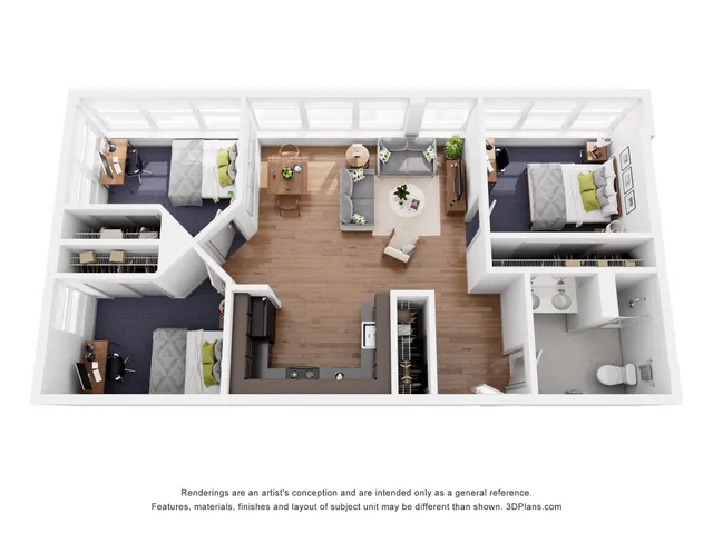 C1 Floor Plan | University Plaza  | NIU Apartments