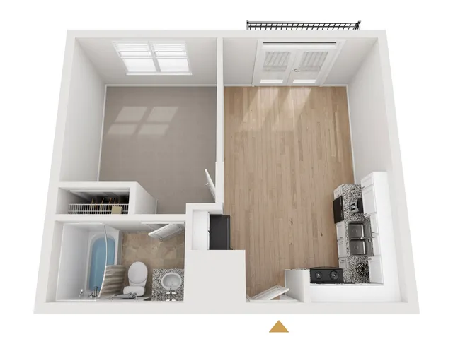 Magnolia 1x1 Floor Plan